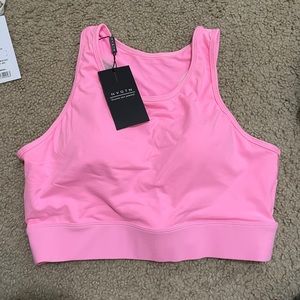 SOLD NVGTN  flamingo pink sports bra